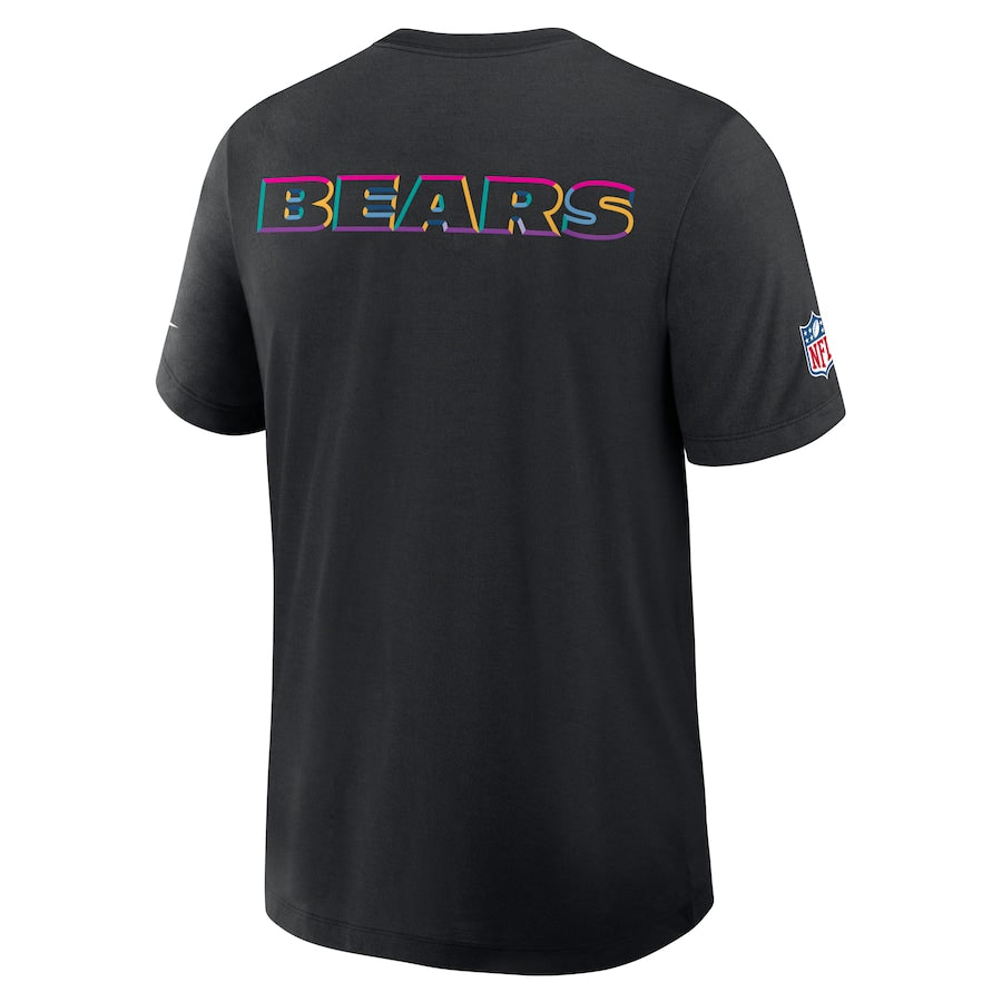 Chicago Bears Nike Black 2025 NFL Crucial Catch Tri-Blend Dri-FIT T-Shirt Jacket99