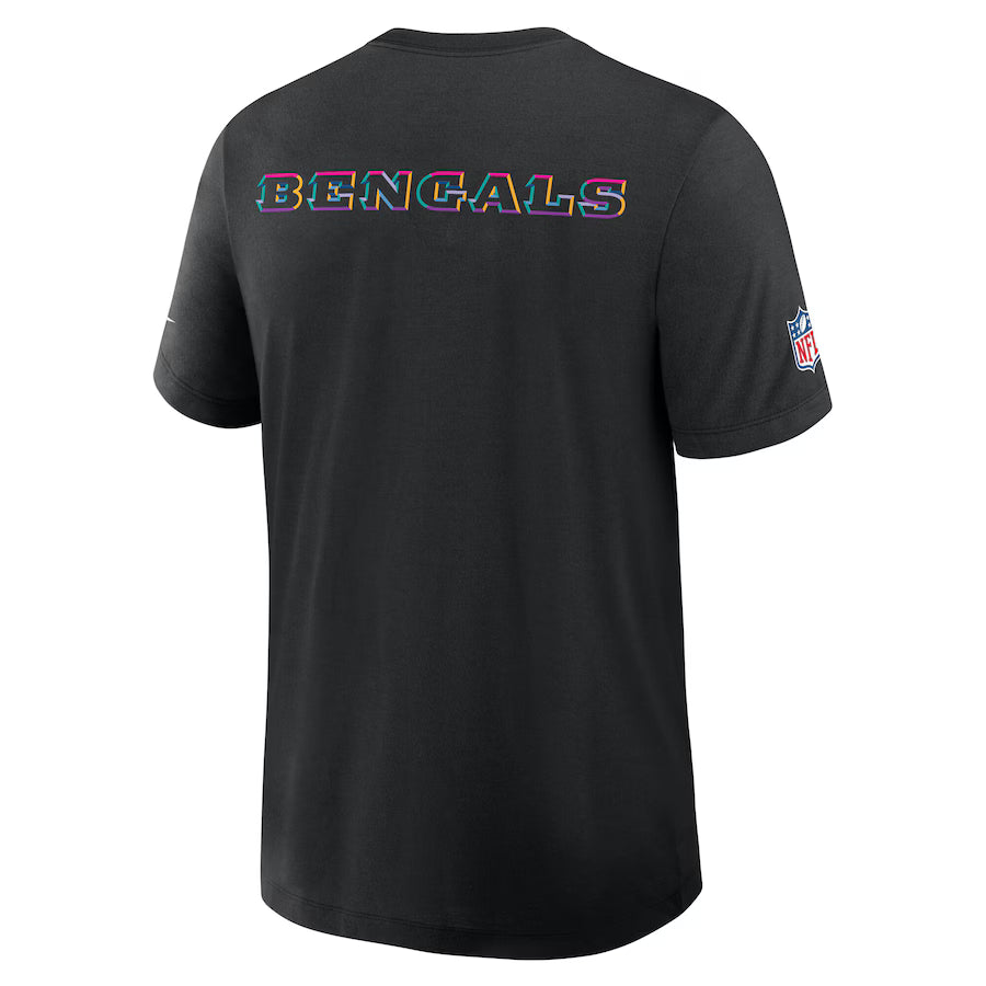Cincinnati Bengals Nike Black 2025 NFL Crucial Catch Tri-Blend Dri-FIT T-Shirt Jacket99