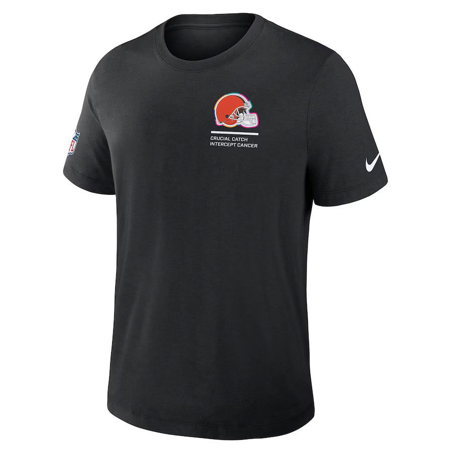 Cleveland Browns Nike Black 2025 NFL Crucial Catch Tri-Blend Dri-FIT T-Shirt Jacket99