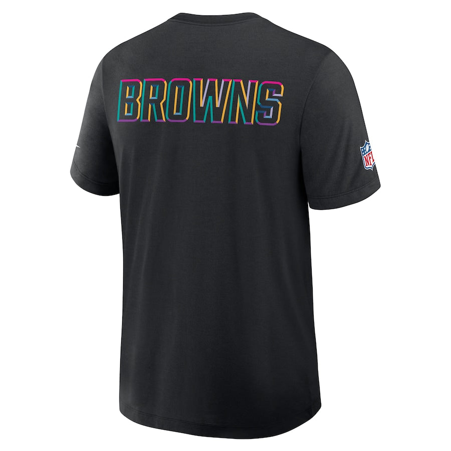 Cleveland Browns Nike Black 2025 NFL Crucial Catch Tri-Blend Dri-FIT T-Shirt Jacket99