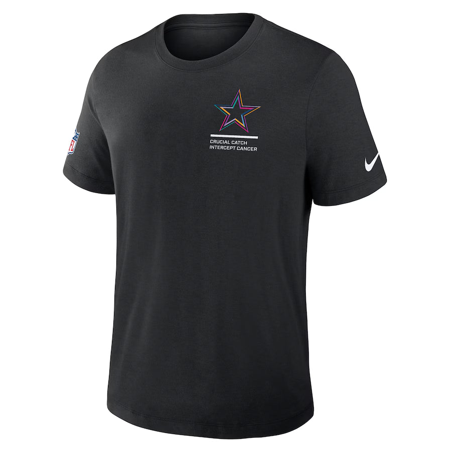 Dallas Cowboys Nike Black 2025 NFL Crucial Catch Tri-Blend Dri-FIT T-Shirt Jacket99