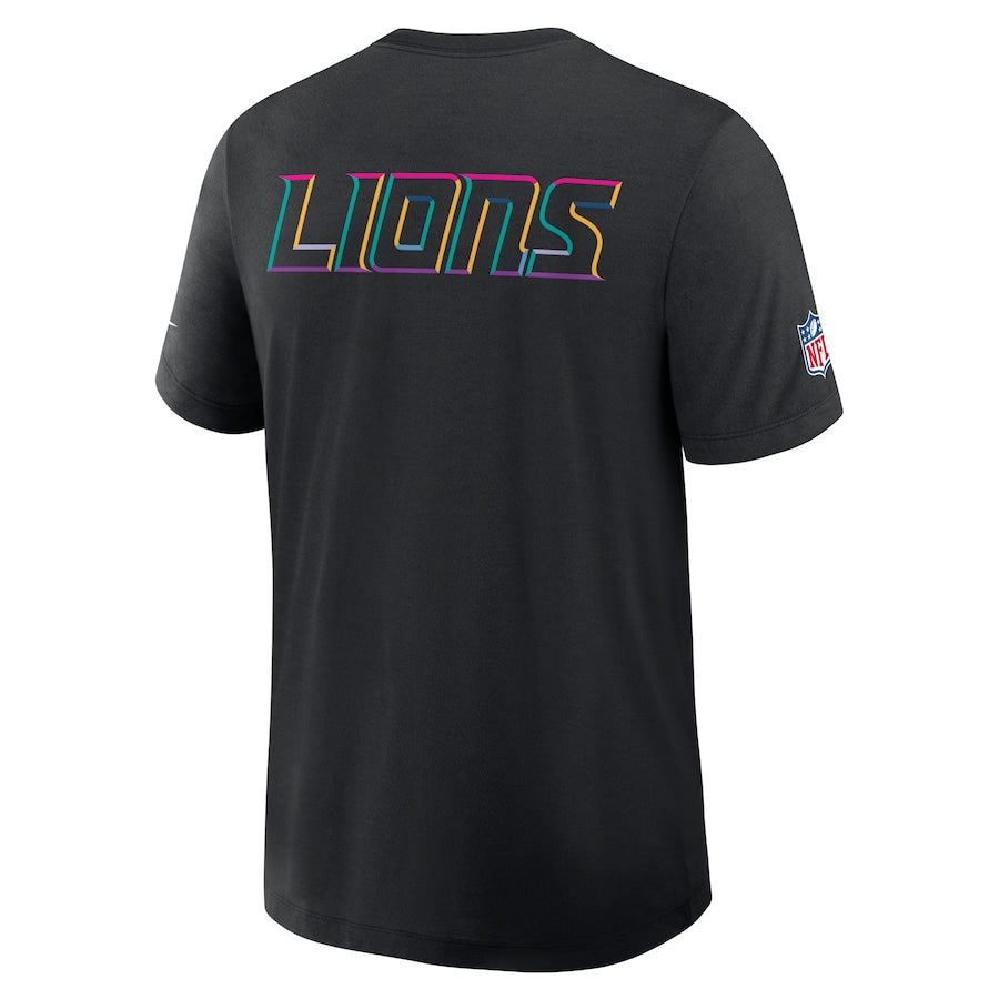 Detroit Lions Nike Black 2025 NFL Crucial Catch Tri-Blend Dri-FIT T-Shirt Jacket99