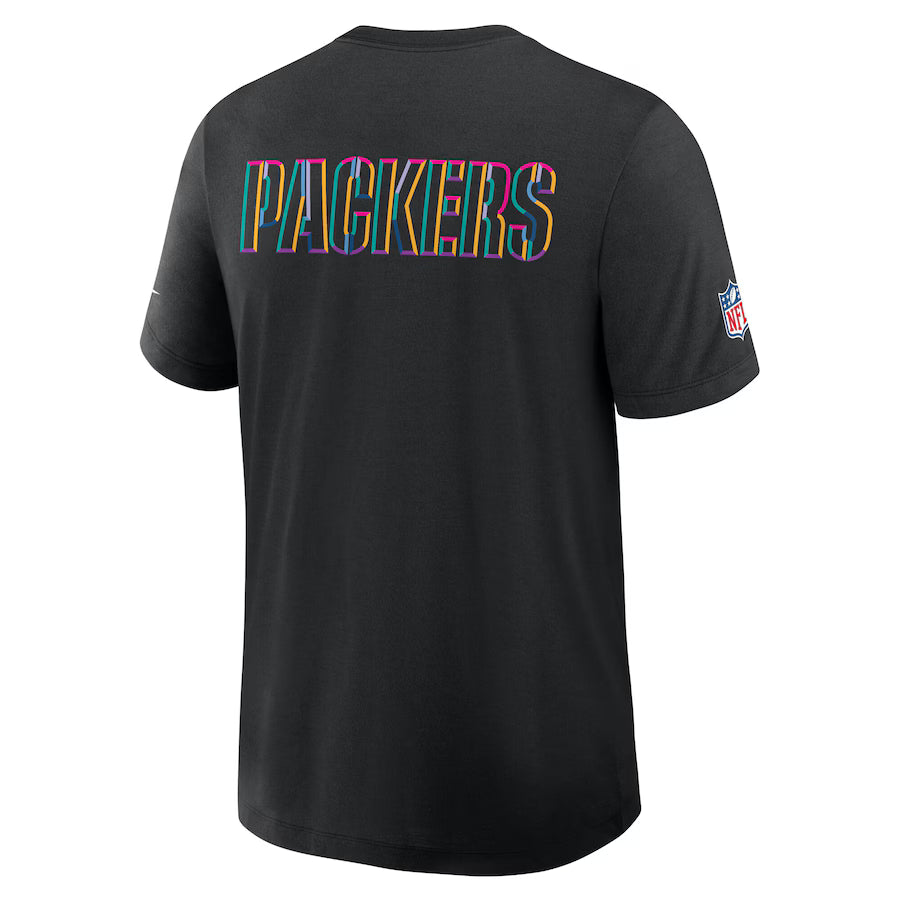 Green Bay Packers Nike Black 2025 NFL Crucial Catch Tri-Blend Dri-FIT T-Shirt Jacket99
