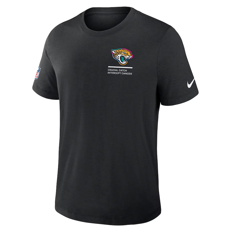 Jacksonville Jaguars Nike Black 2025 NFL Crucial Catch Tri-Blend Dri-FIT T-Shirt Jacket99
