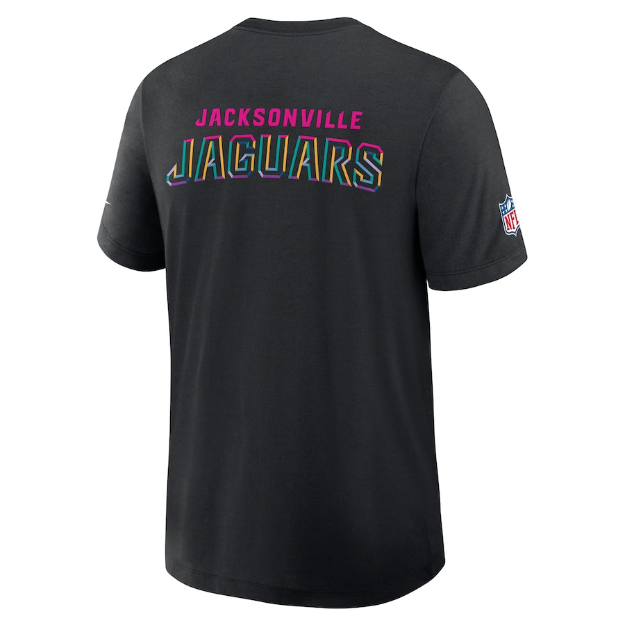 Jacksonville Jaguars Nike Black 2025 NFL Crucial Catch Tri-Blend Dri-FIT T-Shirt Jacket99