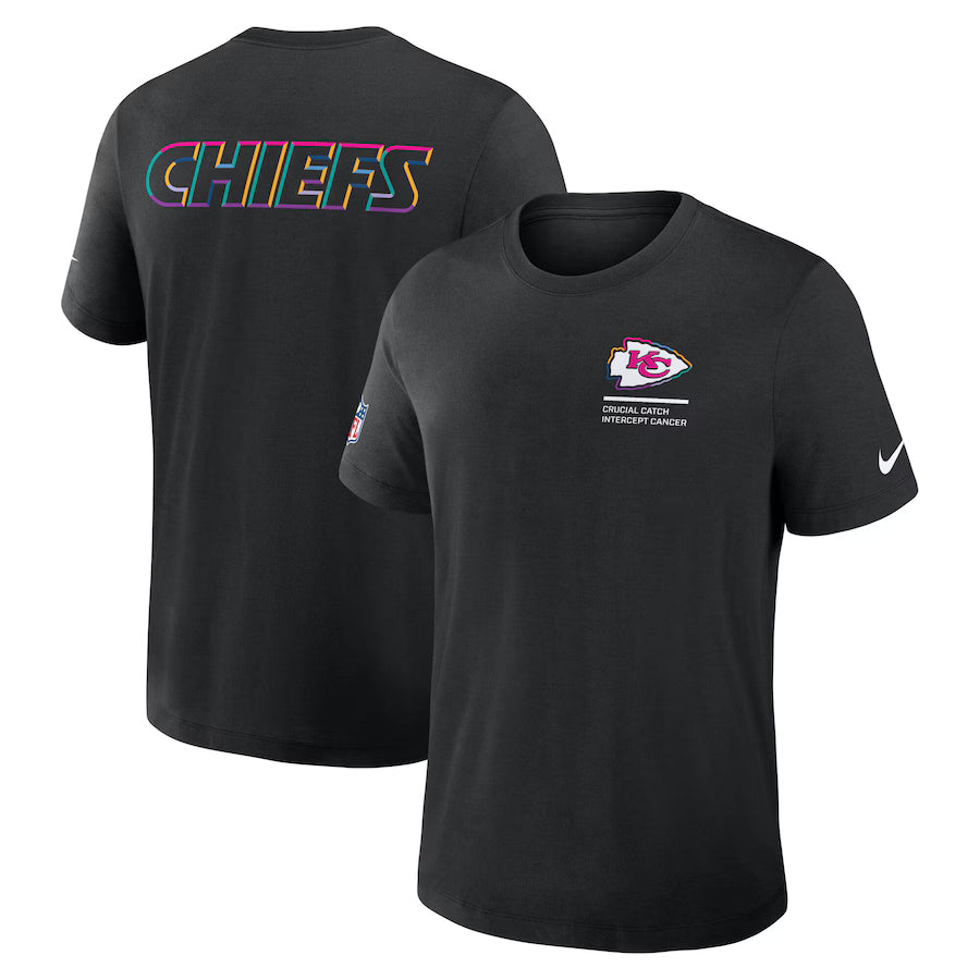 Kansas City Chiefs Nike Black 2025 NFL Crucial Catch Tri-Blend Dri-FIT T-Shirt Jacket99