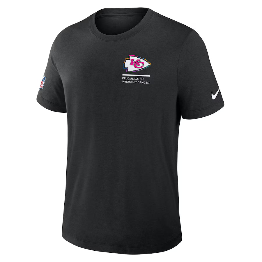 Kansas City Chiefs Nike Black 2025 NFL Crucial Catch Tri-Blend Dri-FIT T-Shirt Jacket99