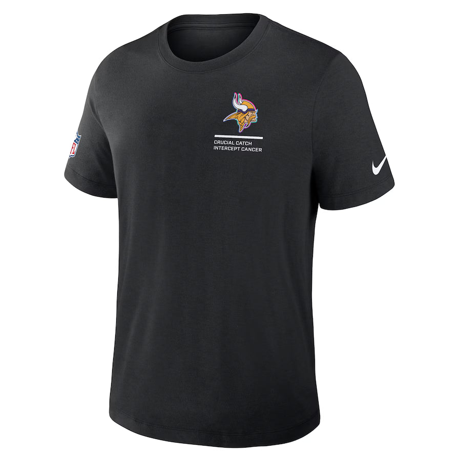 Minnesota Vikings Nike Black 2025 NFL Crucial Catch Tri-Blend Dri-FIT T-Shirt Jacket99