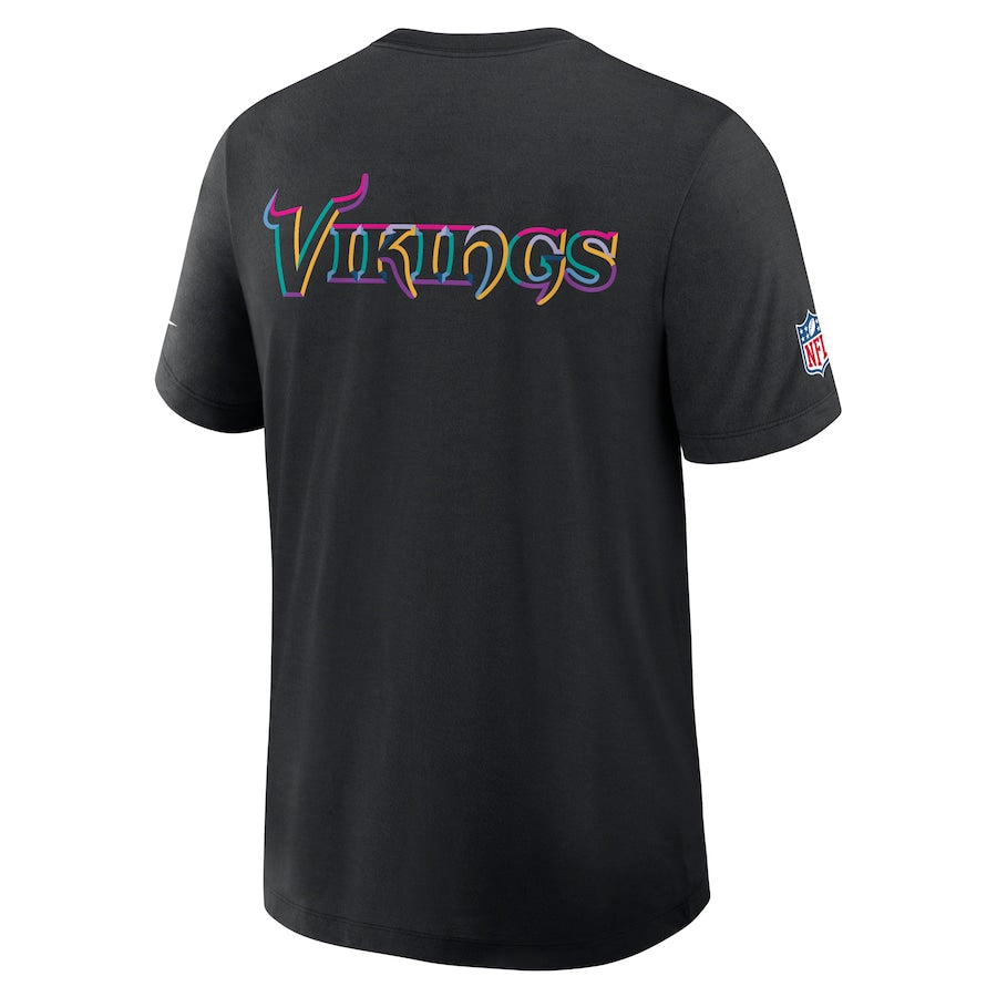 Minnesota Vikings Nike Black 2025 NFL Crucial Catch Tri-Blend Dri-FIT T-Shirt Jacket99
