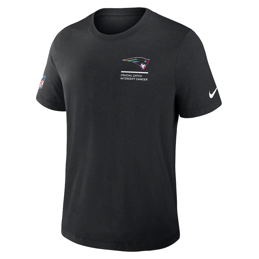 New England Patriots Nike Black 2025 NFL Crucial Catch Tri-Blend Dri-FIT T-Shirt Jacket99