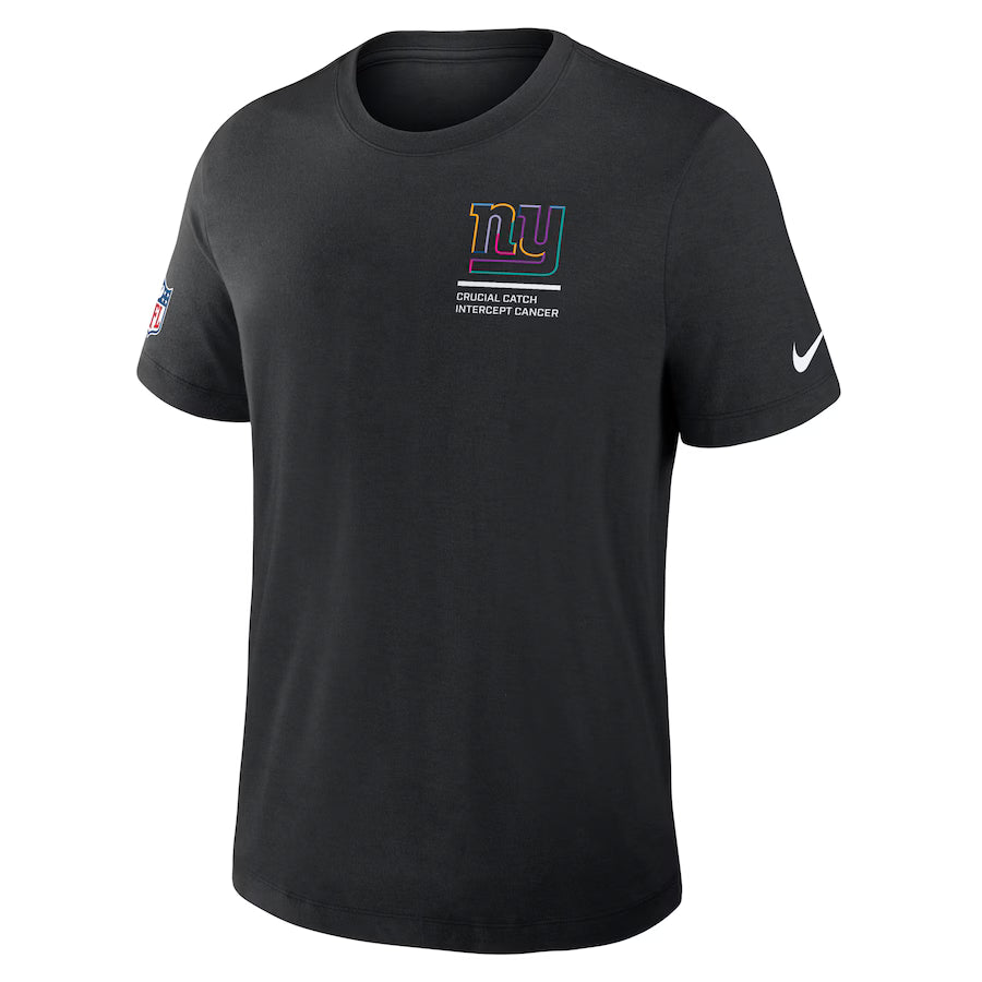 New York Giants Nike Black 2025 NFL Crucial Catch Tri-Blend Dri-FIT T-Shirt Jacket99
