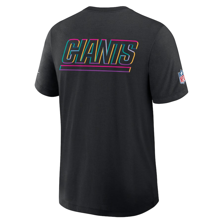 New York Giants Nike Black 2025 NFL Crucial Catch Tri-Blend Dri-FIT T-Shirt Jacket99