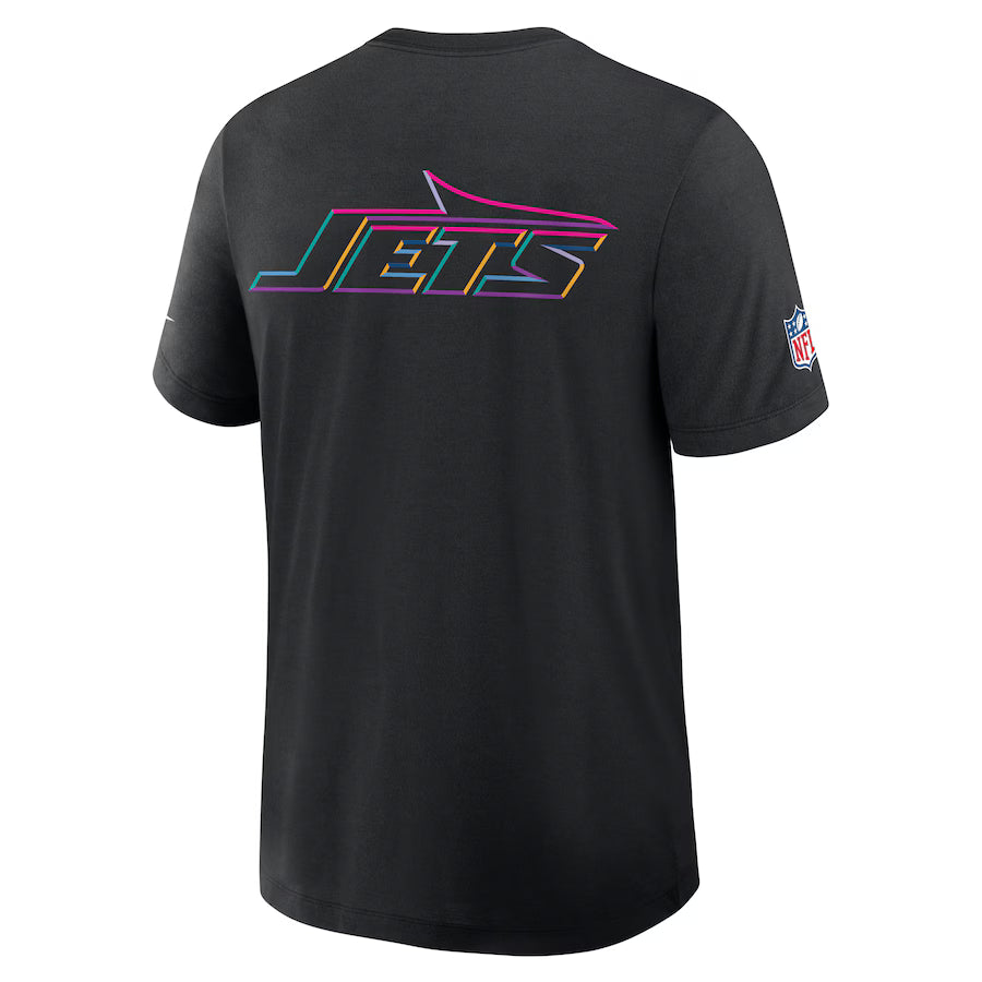 New York Jets Nike Black 2025 NFL Crucial Catch Tri-Blend Dri-FIT T-Shirt Jacket99