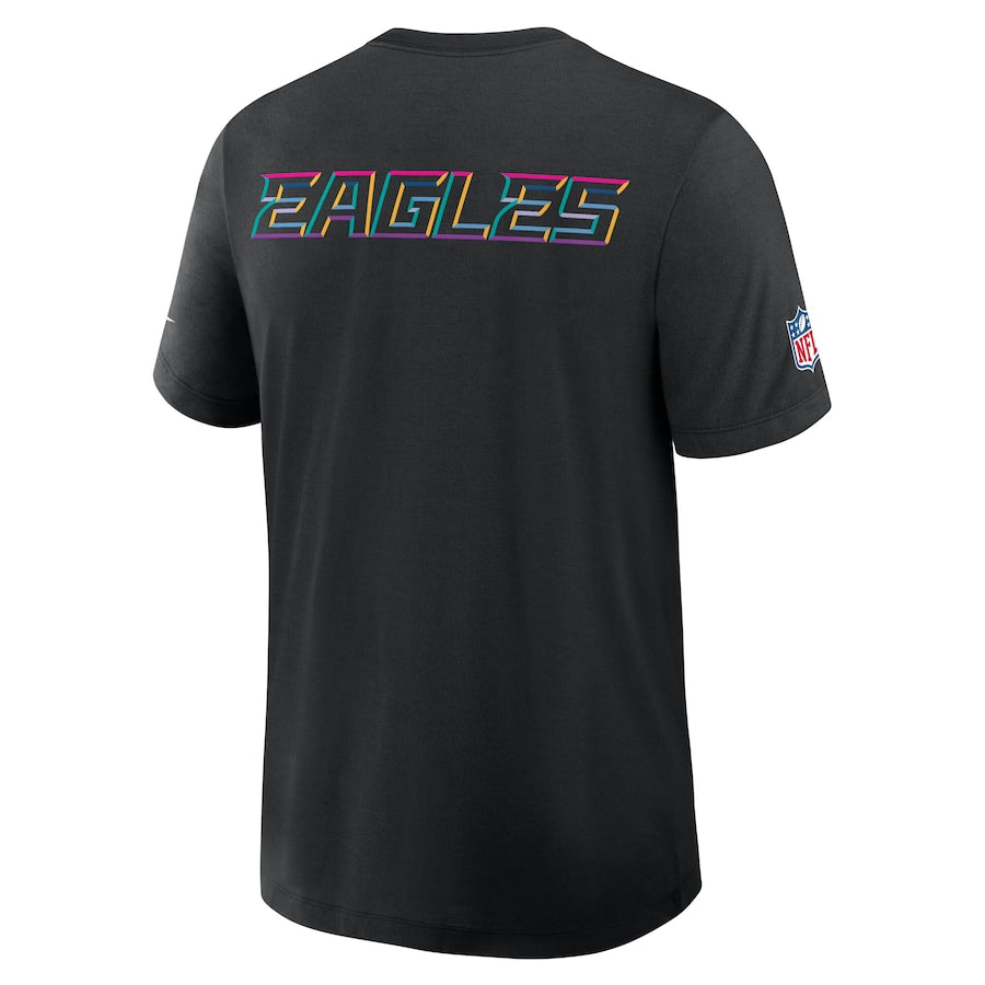 Philadelphia Eagles Nike Black 2025 NFL Crucial Catch Tri-Blend Dri-FIT T-Shirt Jacket99