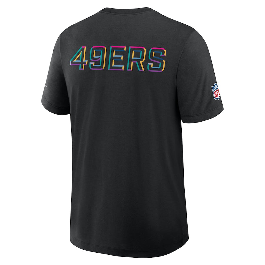 San Francisco 49ers Nike Black 2025 NFL Crucial Catch Tri-Blend Dri-FIT T-Shirt Jacket99