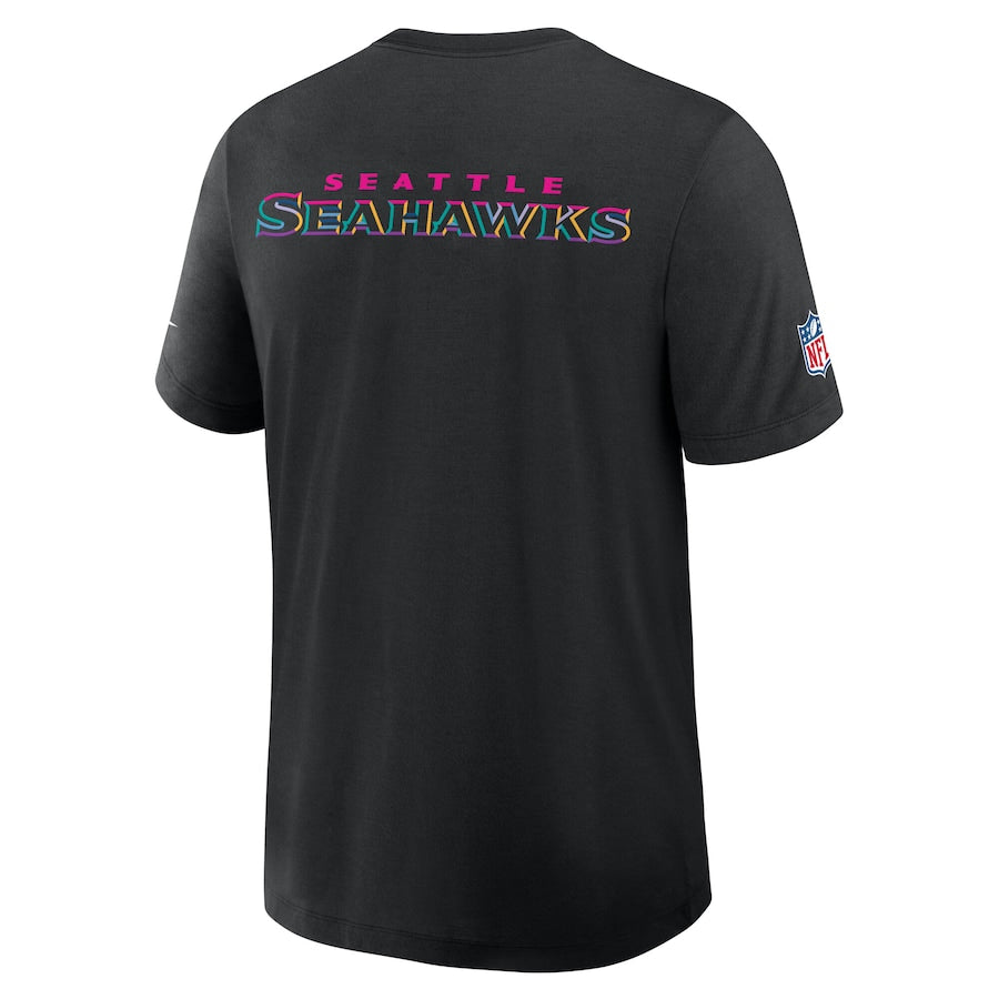 Seattle Seahawks Nike Black 2025 NFL Crucial Catch Tri-Blend Dri-FIT T-Shirt Jacket99