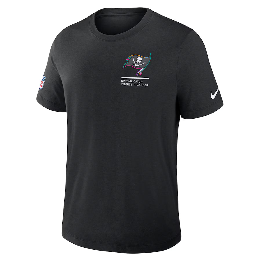 Tampa Bay Buccaneers Nike Black 2025 NFL Crucial Catch Tri-Blend Dri-FIT T-Shirt Jacket99
