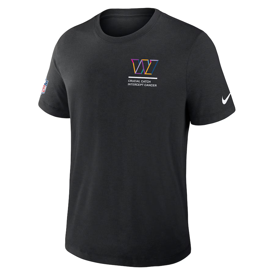 Washington Commanders Nike Black 2025 NFL Crucial Catch Tri-Blend Dri-FIT T-Shirt Jacket99