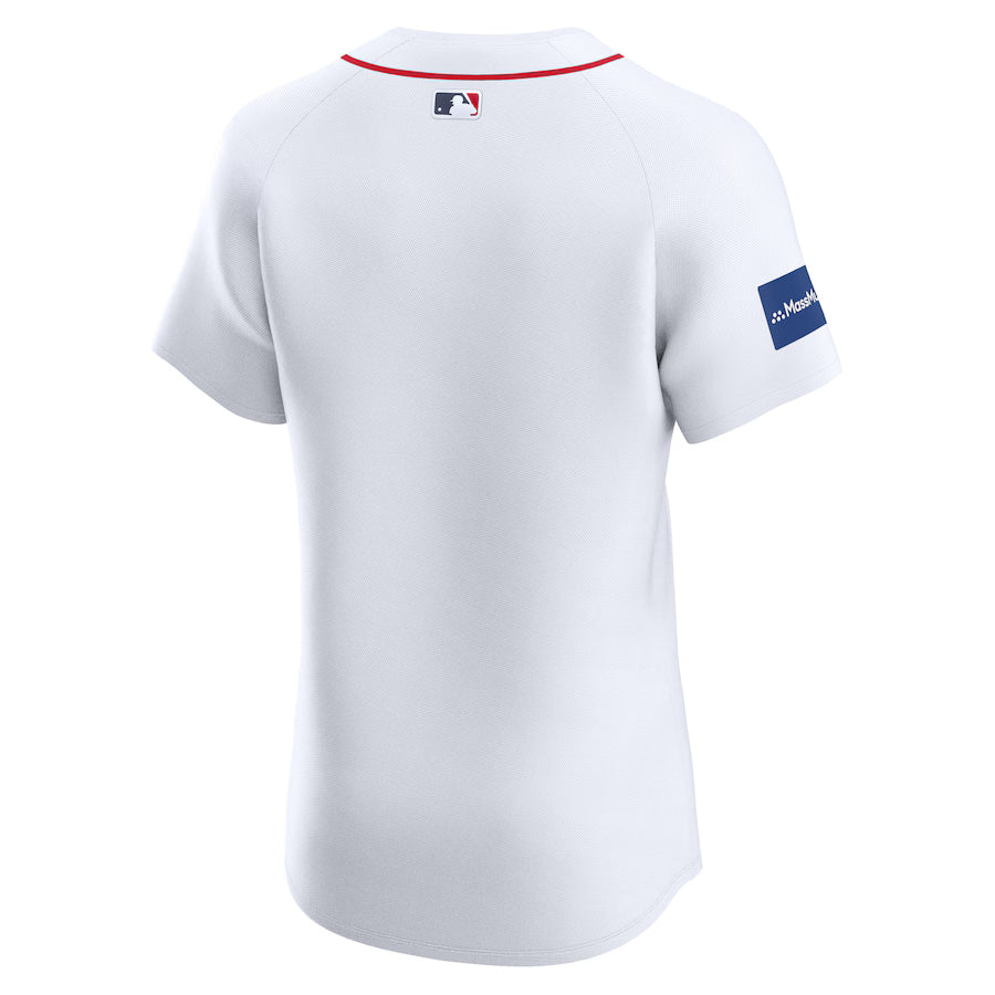 Men's Boston Red Sox Nike White Home Elite Patch Jersey Kansas JacketMen's Boston Red Sox Nike White Home Elite Patch Jersey