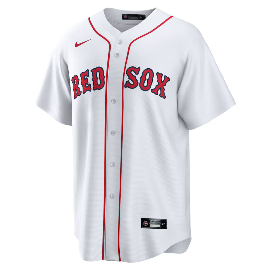 Men's Boston Red Sox Nike White Home Replica Team Jersey Kansas Jacket