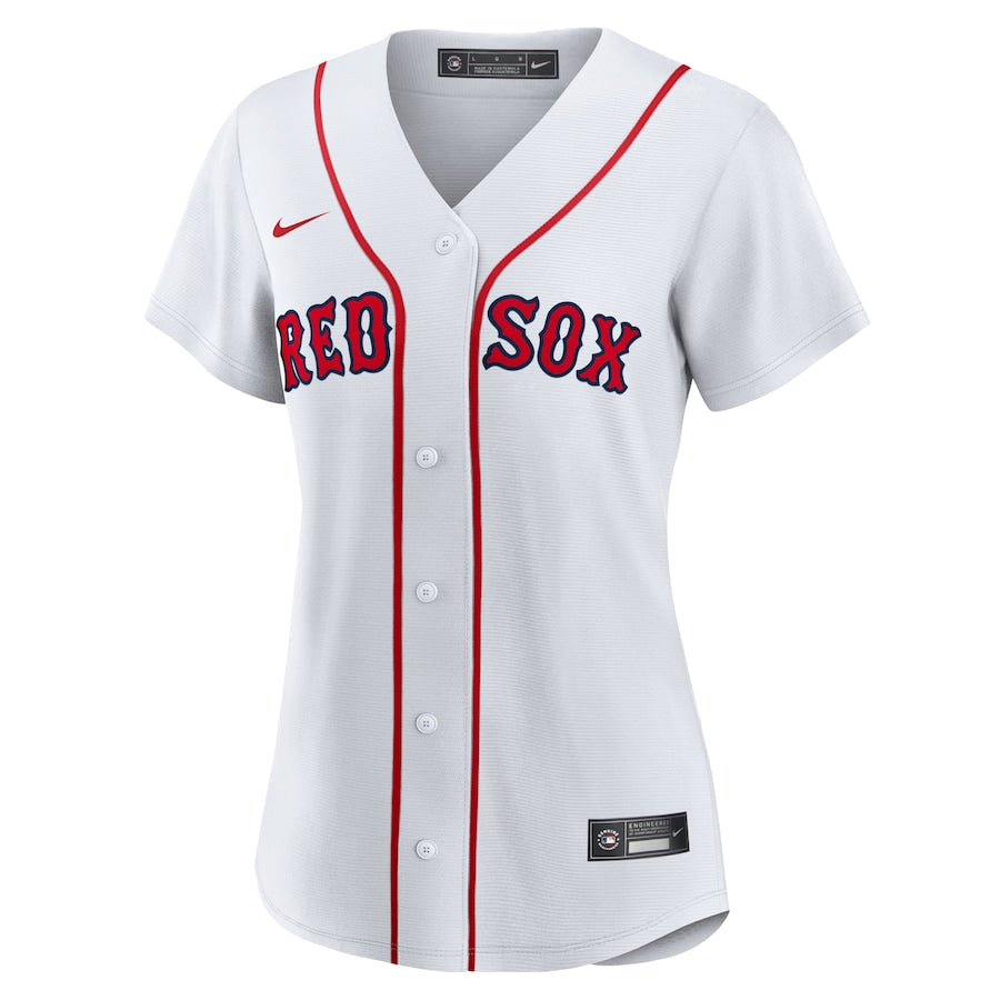 Women's Boston Red Sox Connor Wong Nike White Home Replica Jersey Kansas Jacket