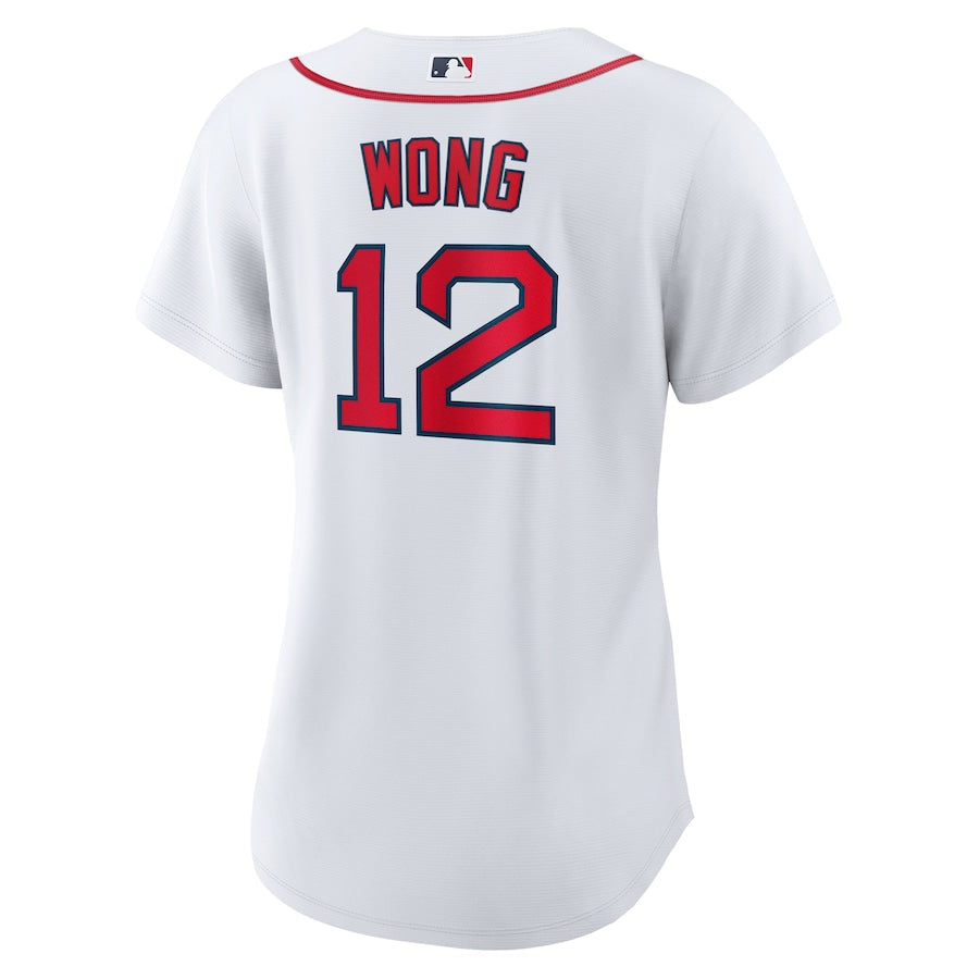 Women's Boston Red Sox Connor Wong Nike White Home Replica Jersey Kansas Jacket