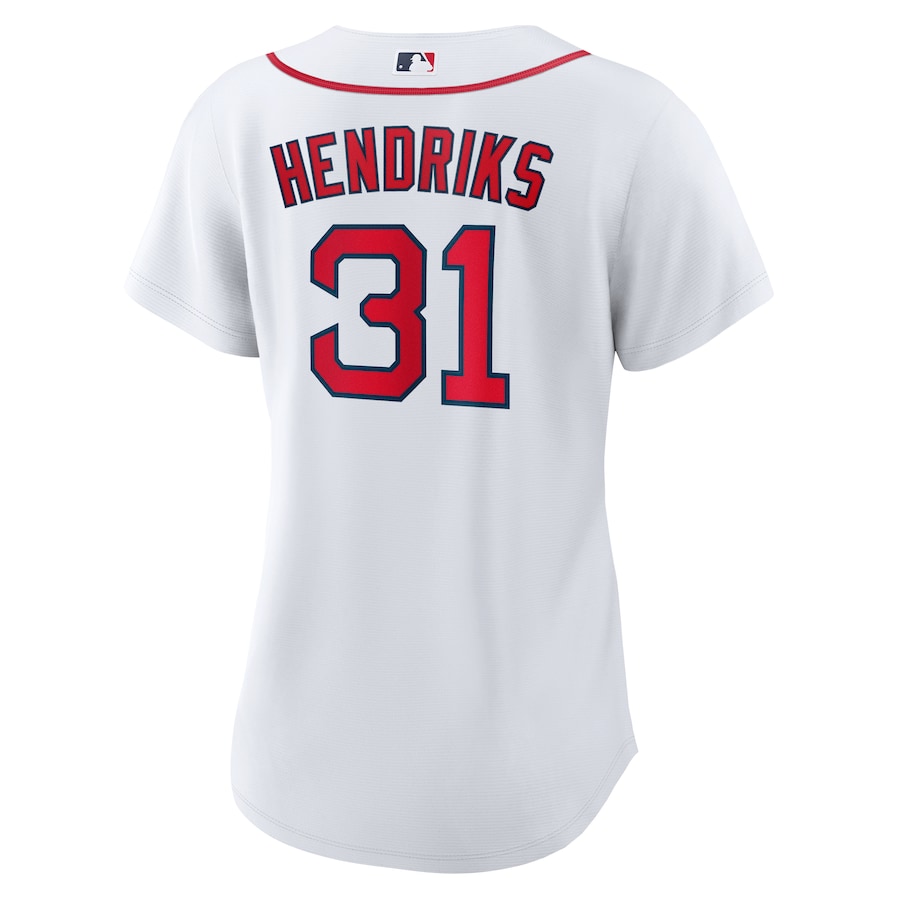 Women's Boston Red Sox Liam Hendriks Nike White Home Replica Jersey Kansas Jacket