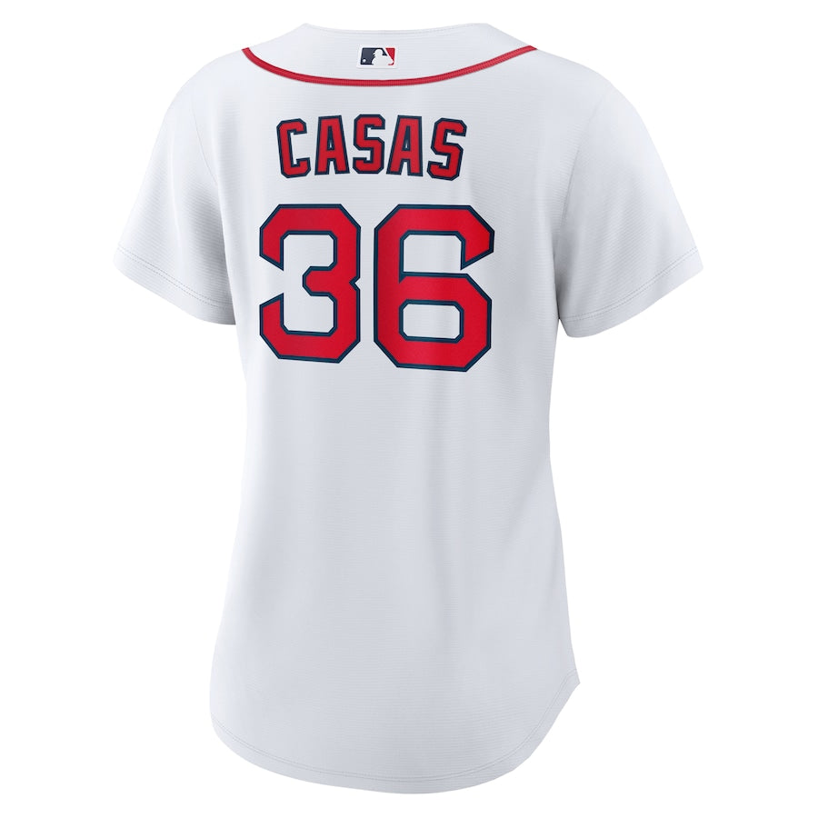 Women's Boston Red Sox Triston Casas Nike White Home Replica Jersey Kansas Jacket