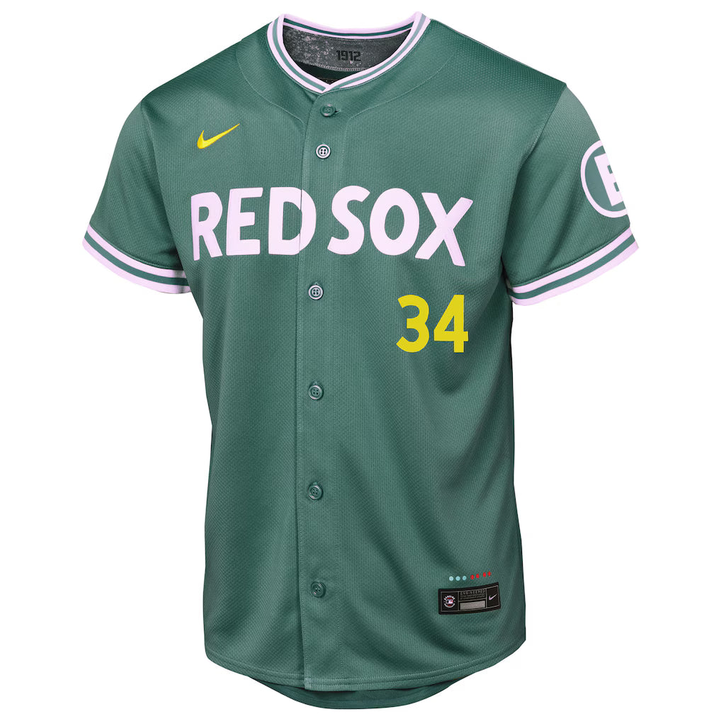 Youth Boston Red Sox David Ortiz Nike Green 2025 City Connect Limited Retired Player Jersey Kansas Jacket
