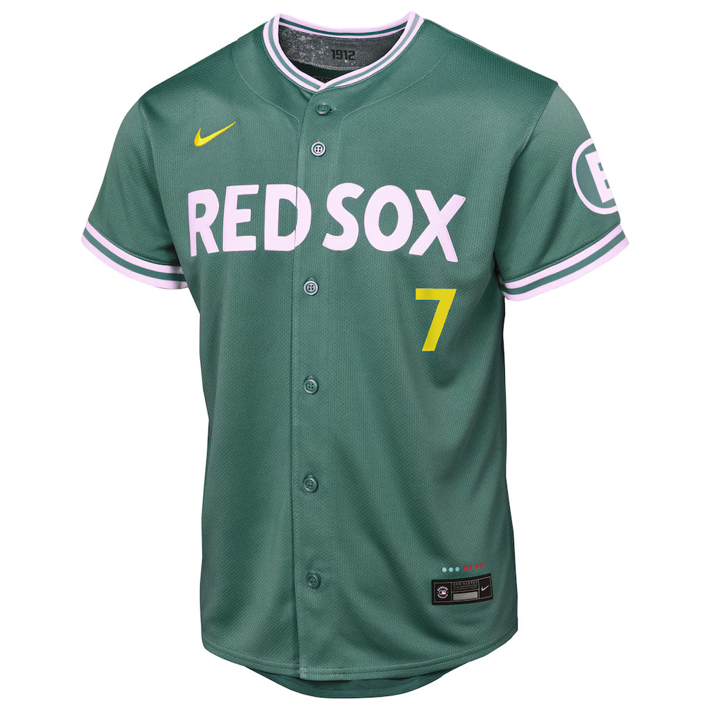 Youth Boston Red Sox Masataka Yoshida Nike Green 2025 City Connect Limited Player Jersey Kansas Jacket