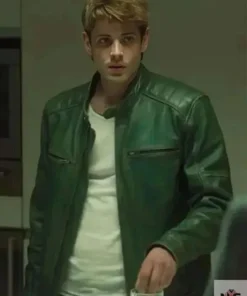 Alberto Olmo Bad Influence 2025 Green Leather Jacket
