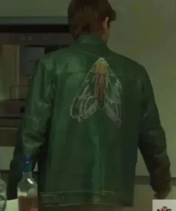 Alberto Olmo Bad Influence 2025 Green Leather Jacket