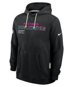 Atlanta Falcons Nike Black 2025 NFL Crucial Catch Sideline Standard Issue Dri-FIT Hoodie
