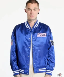 Bomber New Era New York Giants NFL Satin Bomber Jacket
