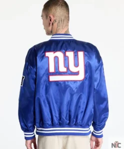 Bomber New Era New York Giants NFL Satin Bomber Jacket