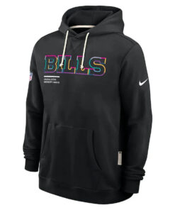 Buffalo Bills Nike Black 2025 NFL Crucial Catch Sideline Standard Issue Dri-FIT Hoodie