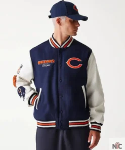 Chicago Bears NFL Navy Varsity Jacket