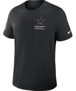 Dallas Cowboys Black 2025 Crucial Catch Dri-Fit T-Shirt
