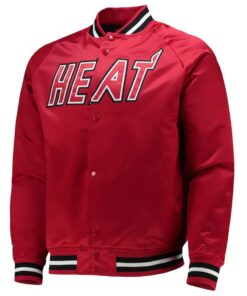 Miami Heat Hardwood Classics Red Satin Jacket