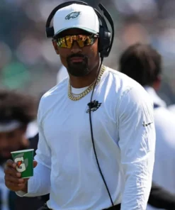 Jalen Hurts NFL Preseason 2025 Eagles White Sweatshirt