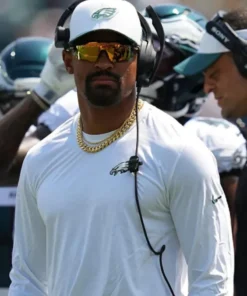 Jalen Hurts NFL Preseason 2025 Eagles White Sweatshirt