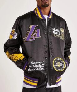 LA Lakers 17X Champions Varsity Satin Jacket