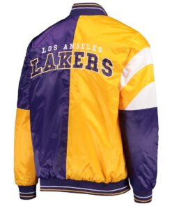 LA Lakers 75th Anniversary Leader Color Block Satin Jacket