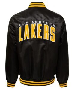LA Lakers Black Bomber Wordmark Jacket