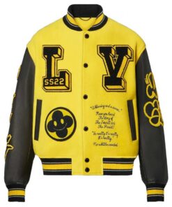 Louis Vuitton Letterman Yellow and Black Varsity Jacket