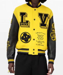 Louis Vuitton Letterman Yellow and Black Varsity Jacket