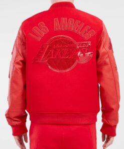 Los Angeles Lakers Classic Triple Red Varsity Jacket