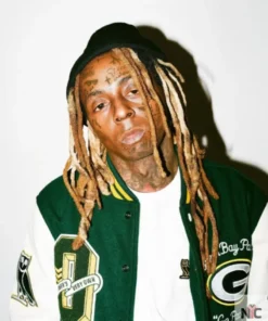 Lil Wayne for OVO x NFL Green Varsity Jacket
