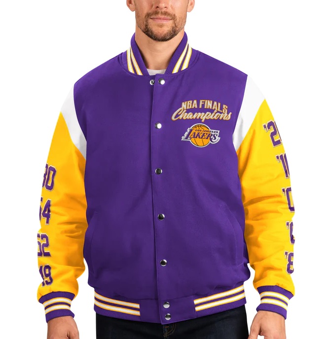 Los Angeles Lakers 17 Time Championship Varsity Jacket Los Angeles Lakers 17 Time Championship Varsity Jacket