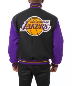 Los Angeles Lakers Black & Purple Wool Varsity Jacket